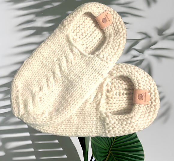 Handmade ♥ Cozy Knitted Slipper Socks